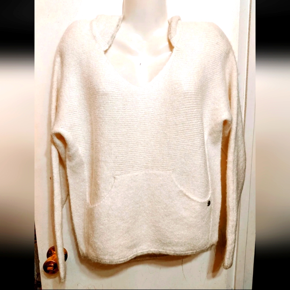 Prana Shine On Sweater Hoodie Soft White Pullover